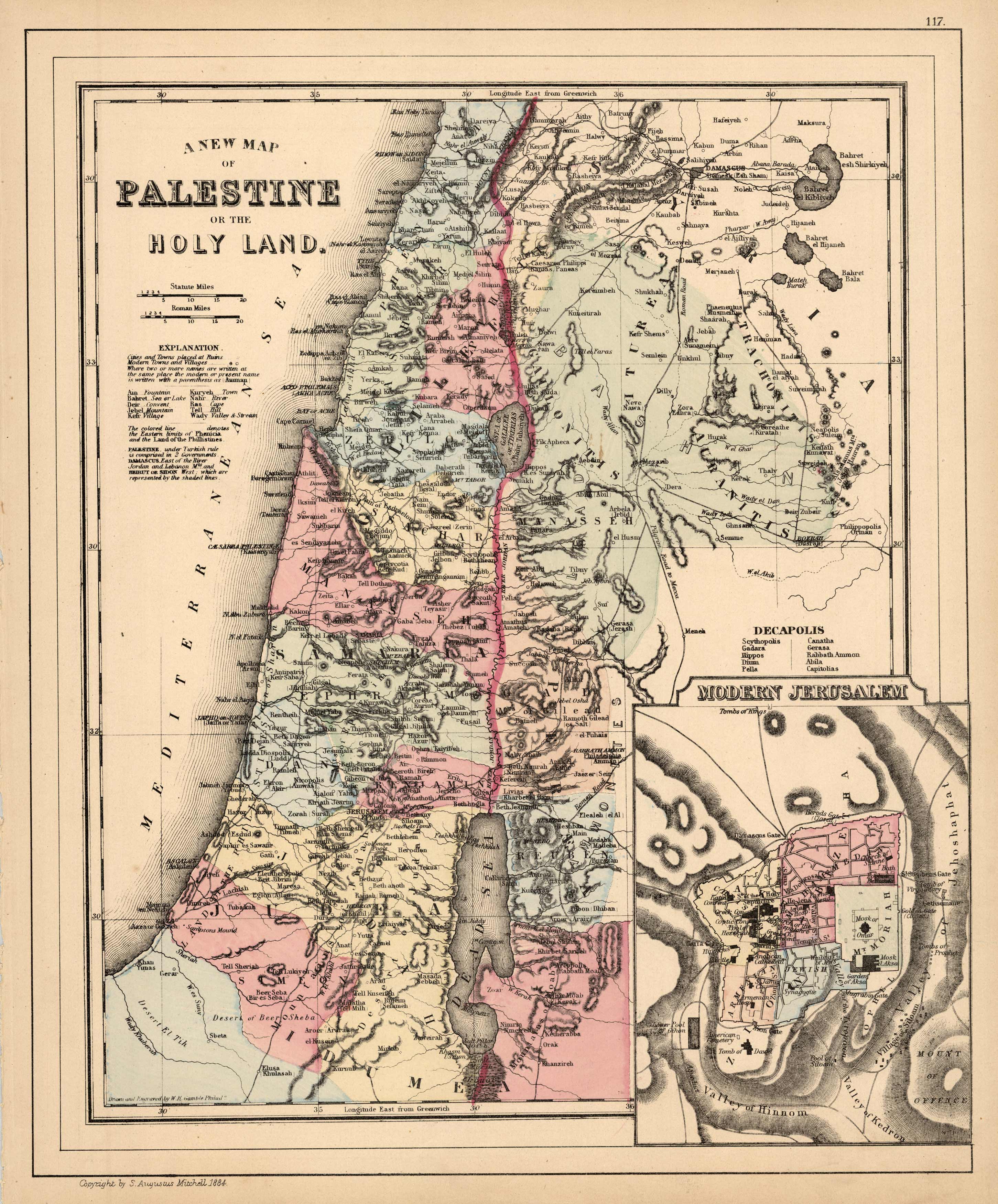 A New Map of Palestine or the Holy Land A New Map of Palestine or the Holy Land