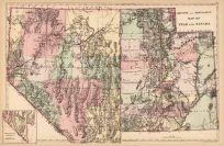 County and Township Map of Utah and Nevada