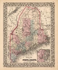 County Map of the State of Maine