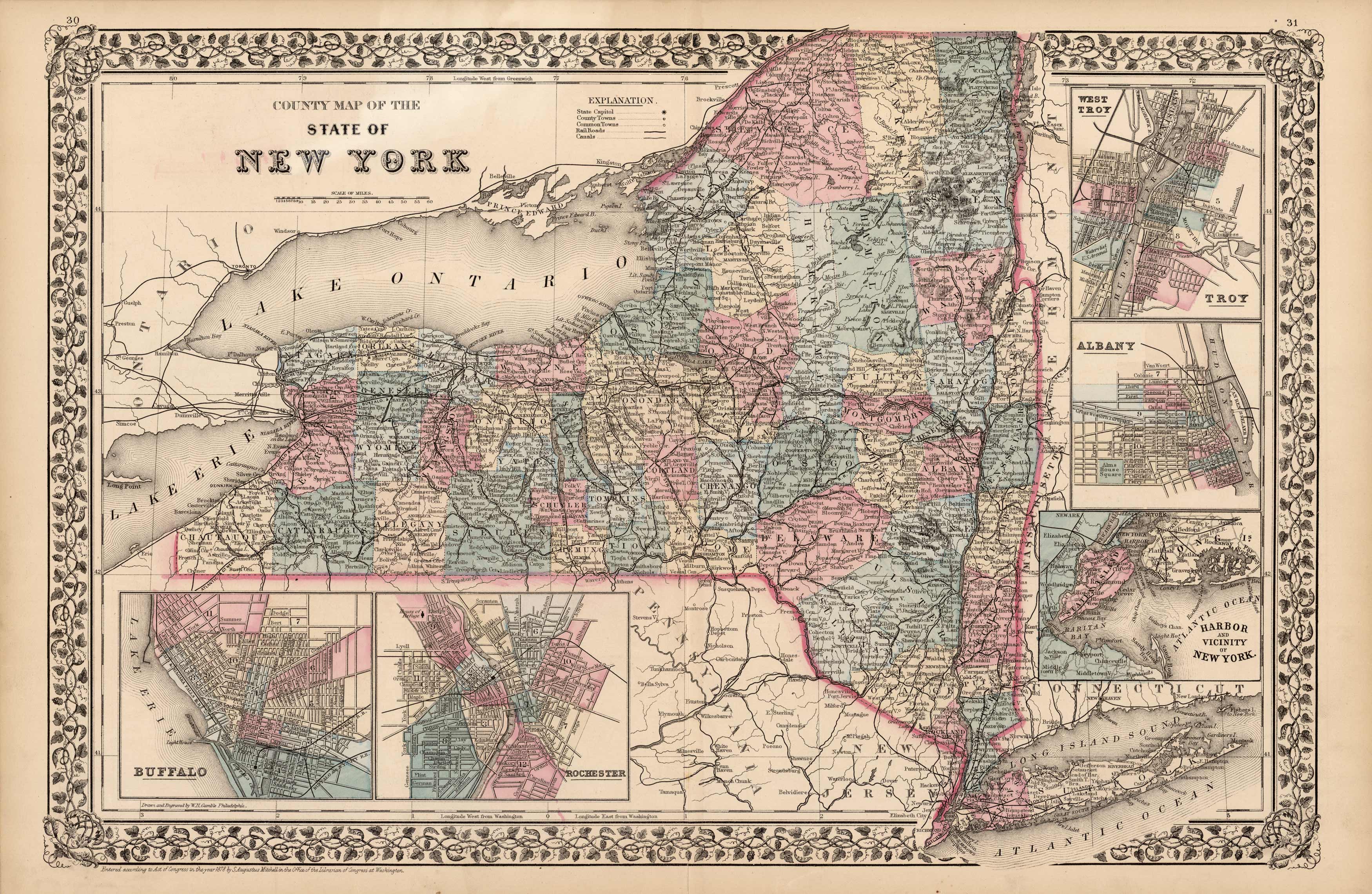 County Map of the State of New York