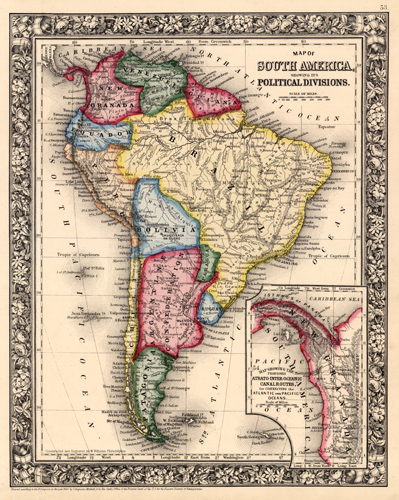 Map of South America Map of South America