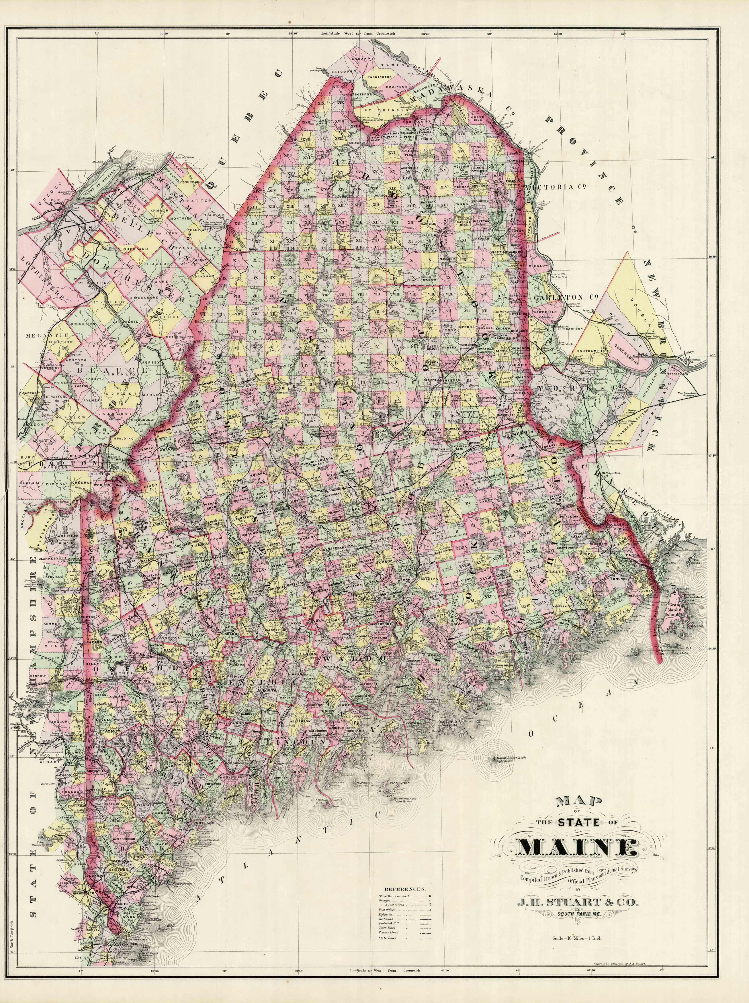 Map of the State of Maine