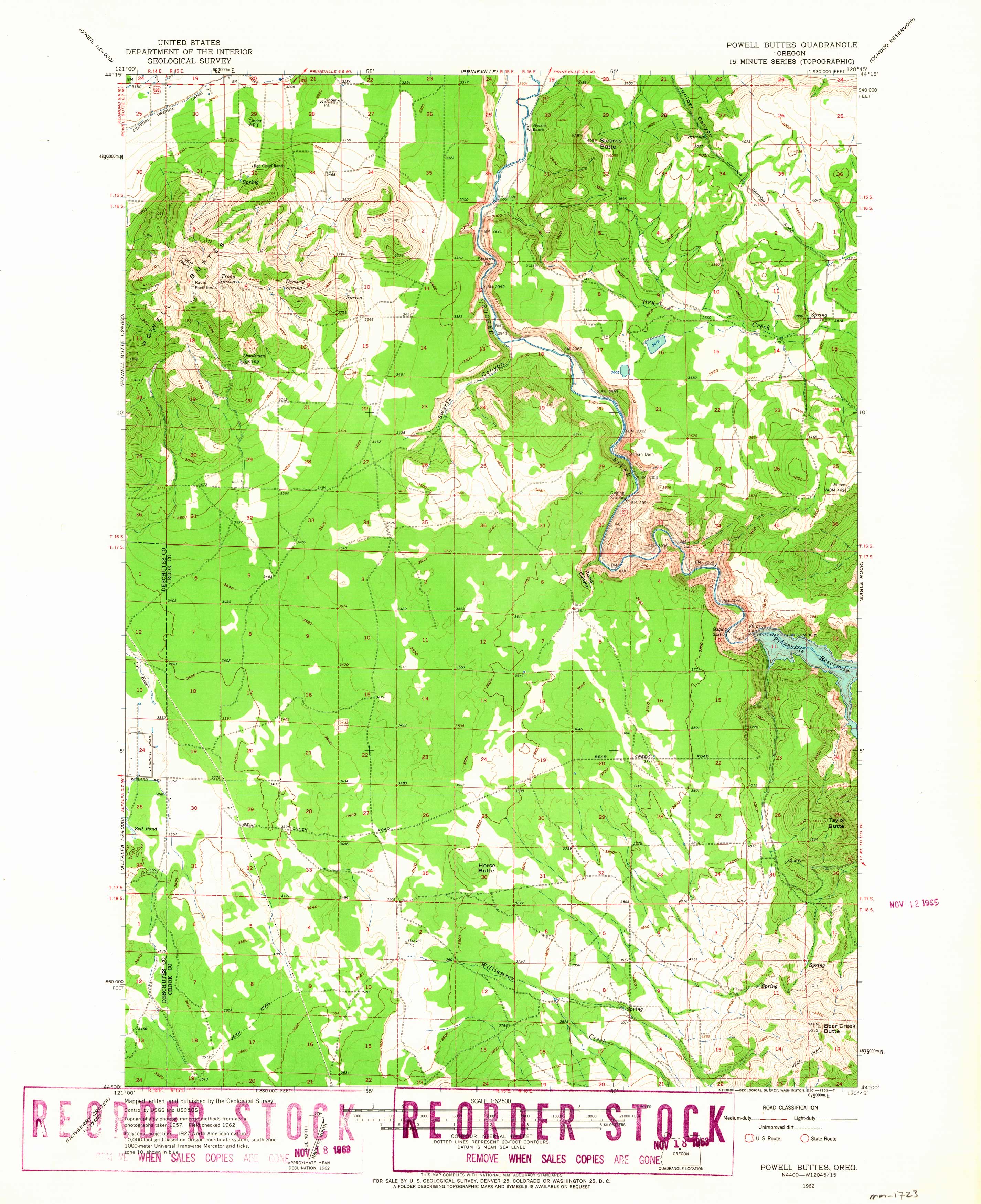 Powell Buttes Quadrangle