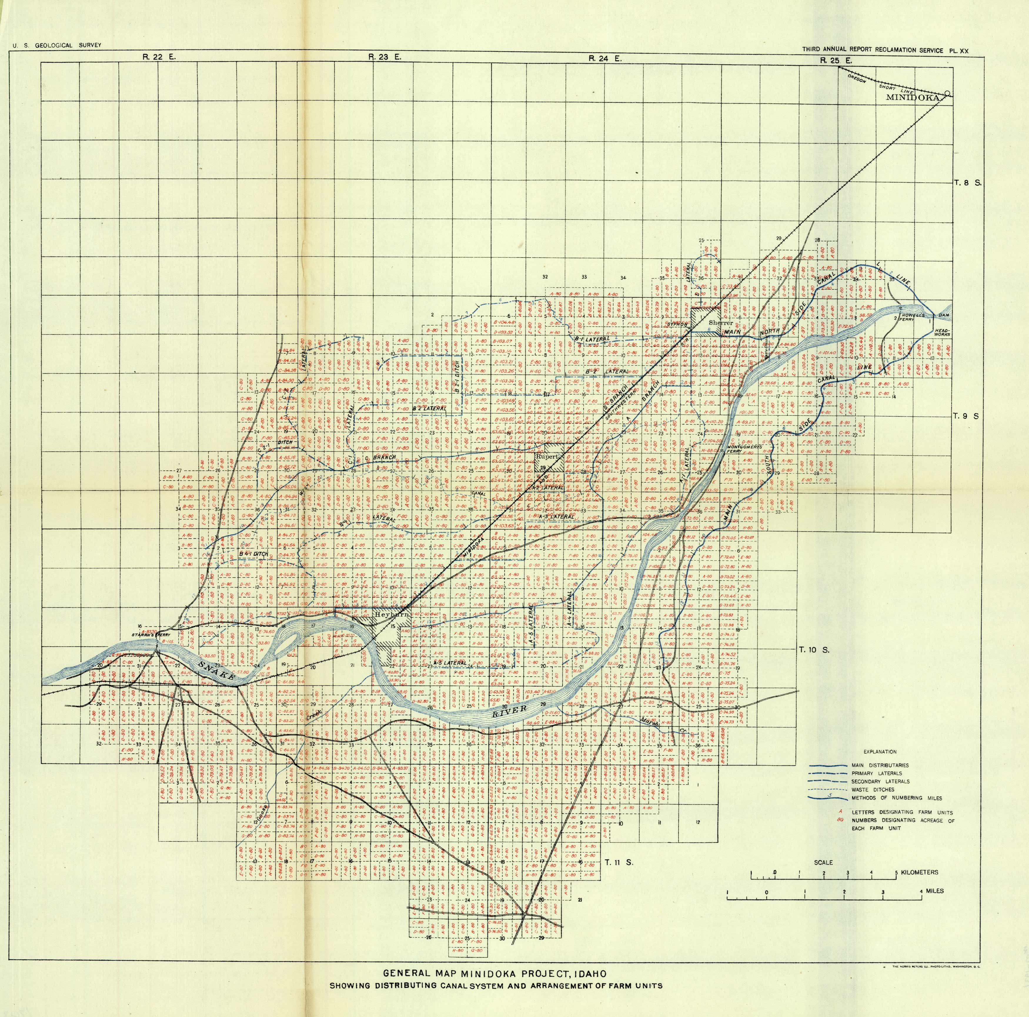 General Map Minidoka Project