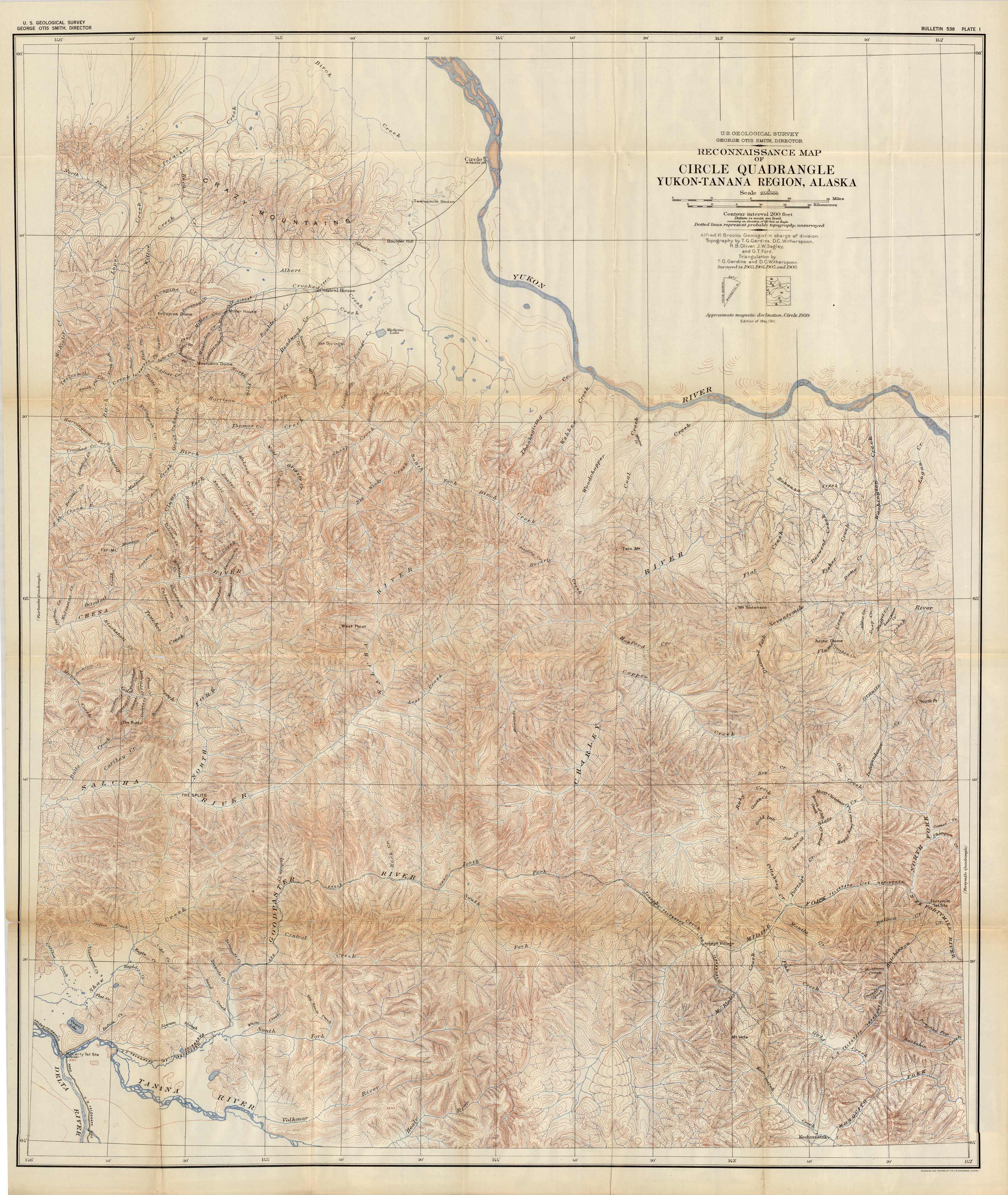 Reconnaissance Map of Cirlce Quandrangle Yukon-Tanana Region