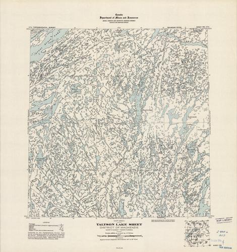 Taltson Lake Sheet Taltson Lake Sheet