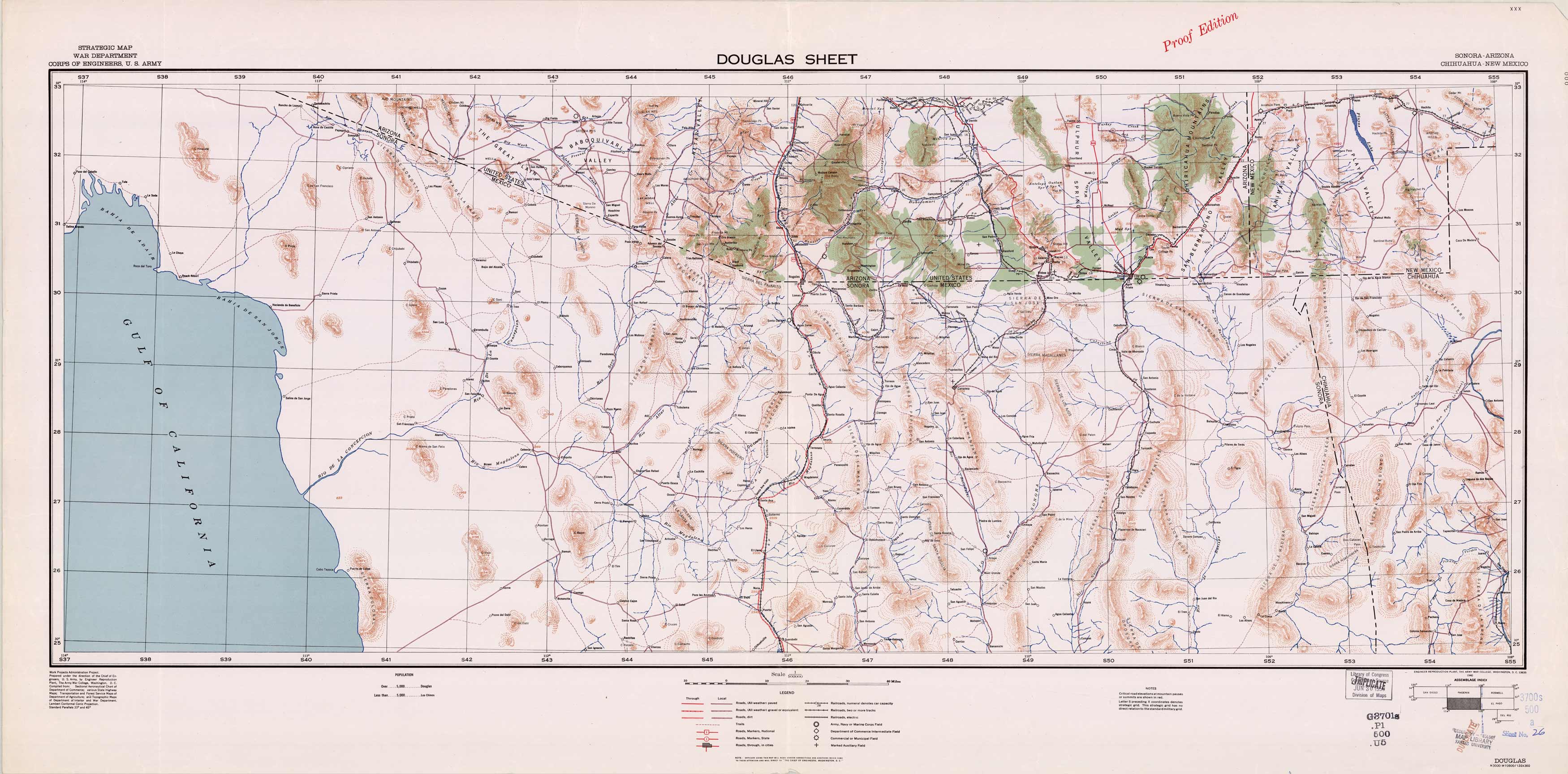 Douglas Sheet (Arizona)- Strategic Map