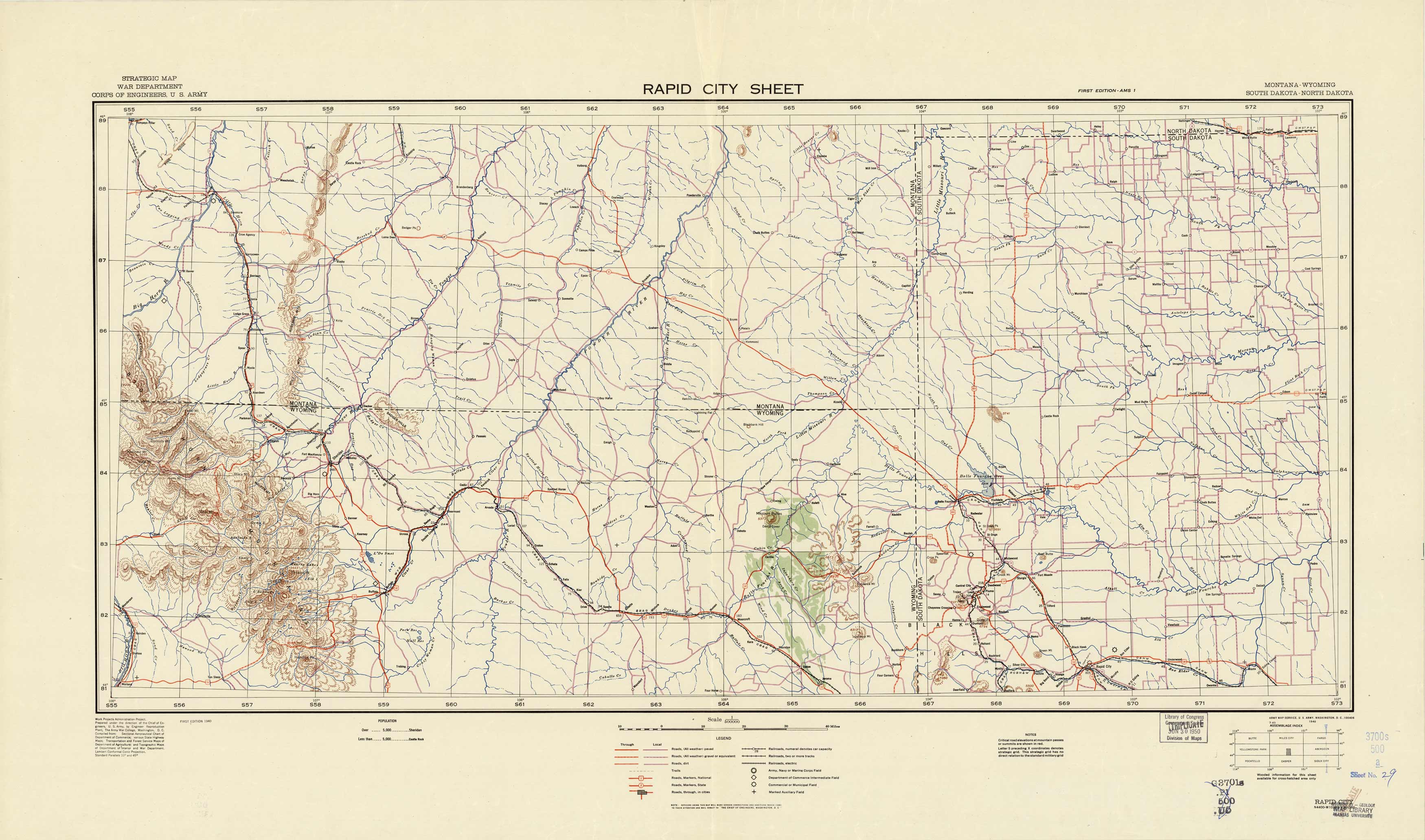 Rapid City Sheet - Montana