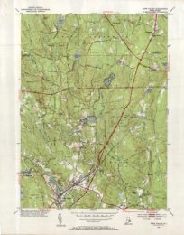 Map of Hope Valley Quadrangle Rhode Island 7.5 Minute Series