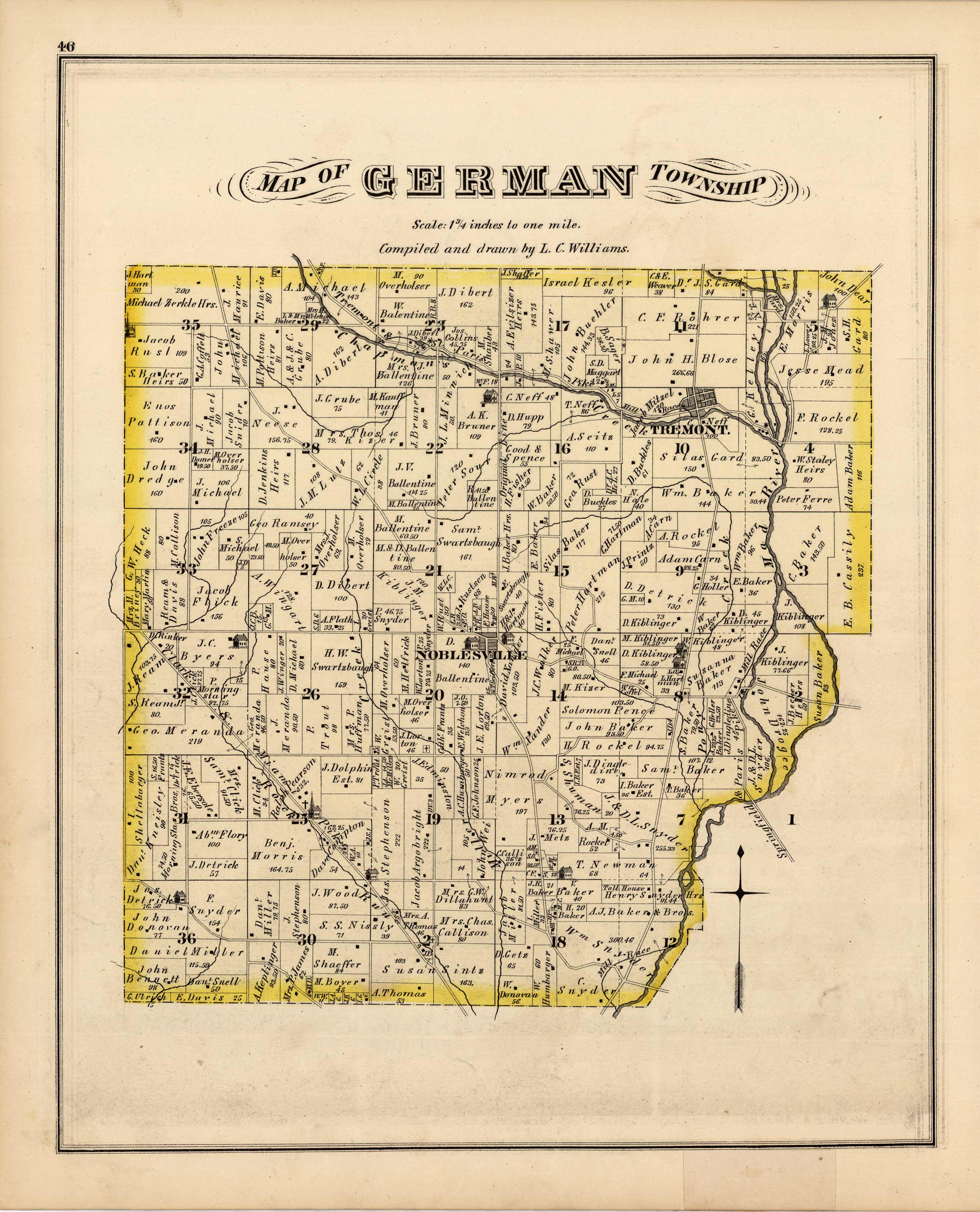 Map of German Township