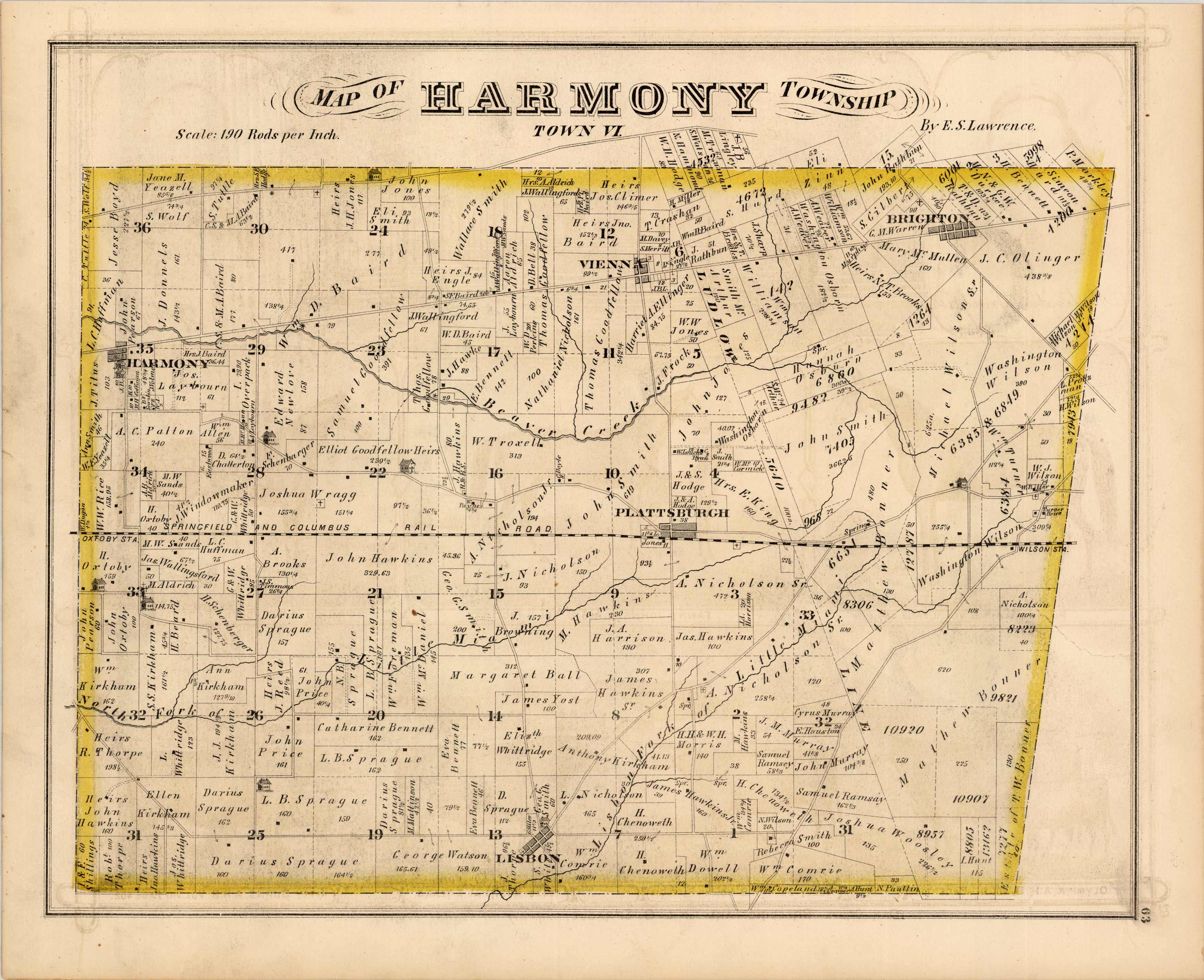 Map of Harmony Township Map of Harmony Township