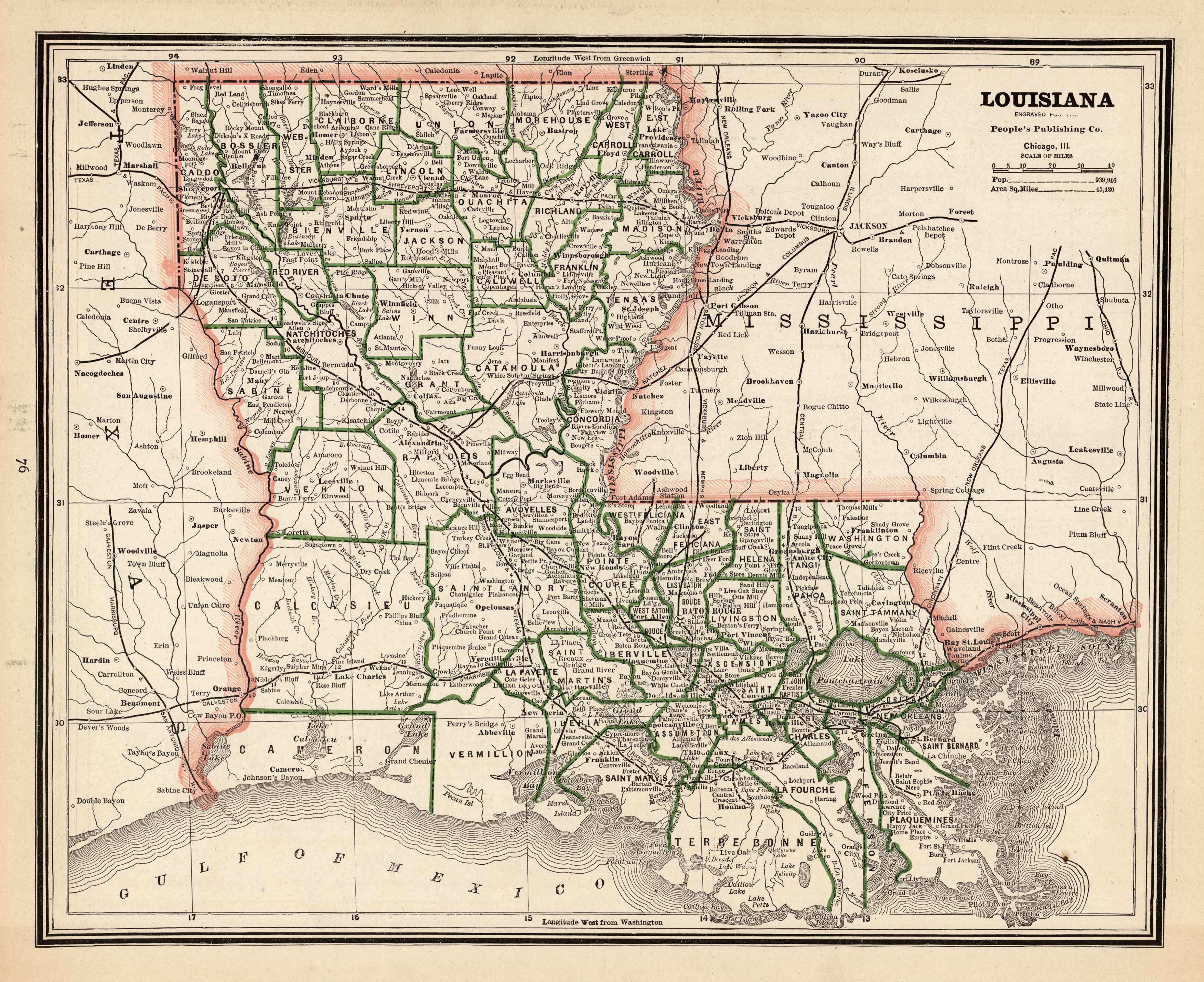 Map of Louisiana