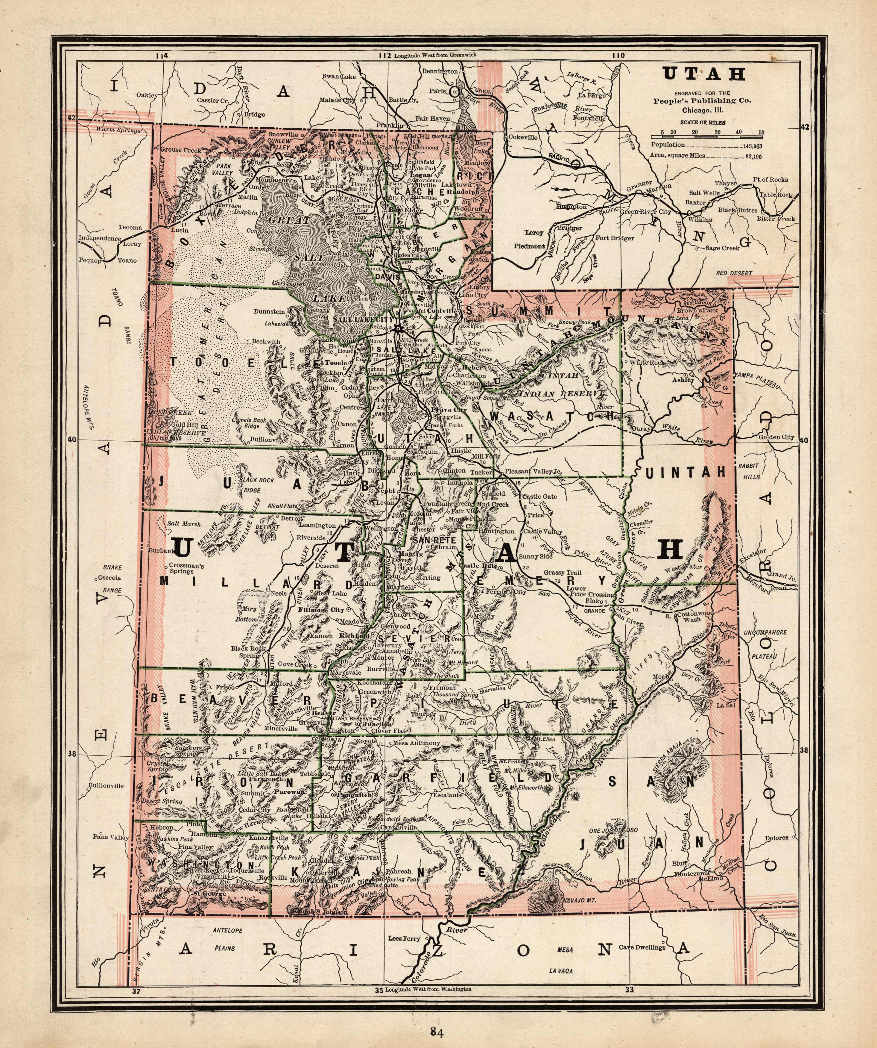 Map of Utah