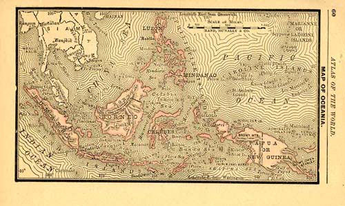 Map of Oceania Map of Oceania