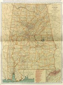 Rand McNally Standard Map of Alabama