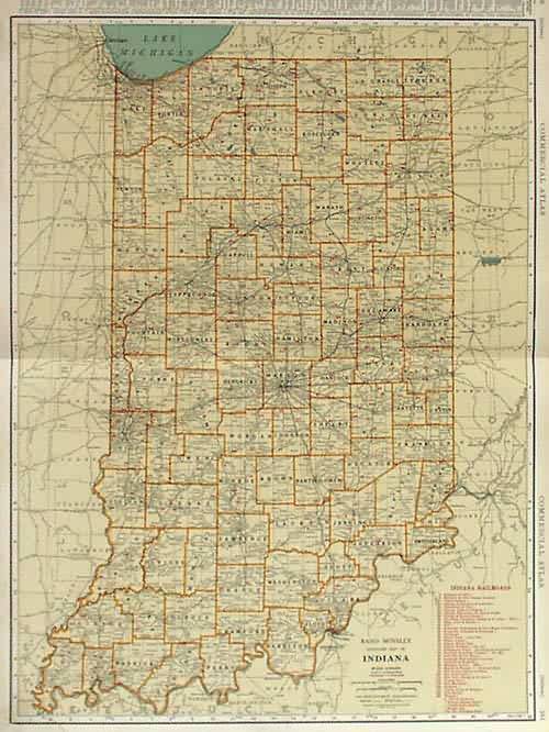 Rand McNally Standard Map of Indiana Rand McNally Standard Map of Indiana