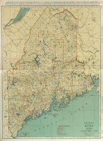 Rand McNally Standard Map of Maine