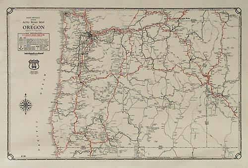 Rand McNally Junior Auto Road Map of Orgeon