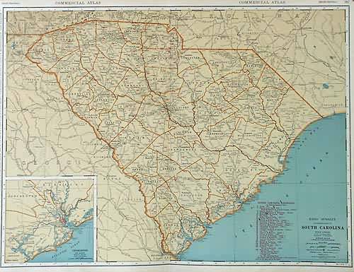 Rand McNally Standard Map of South Carolina