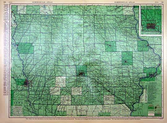 Rand McNally Standard Map of Iowa