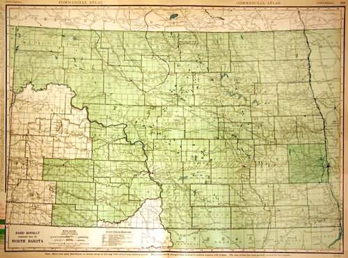 Rand McNally Standard Map of North Dakota