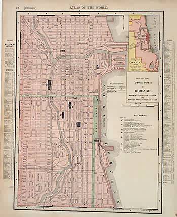 Map of the Central Portion of Chicago