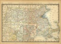 Massachusetts with insets of Boston & Boston Harbor