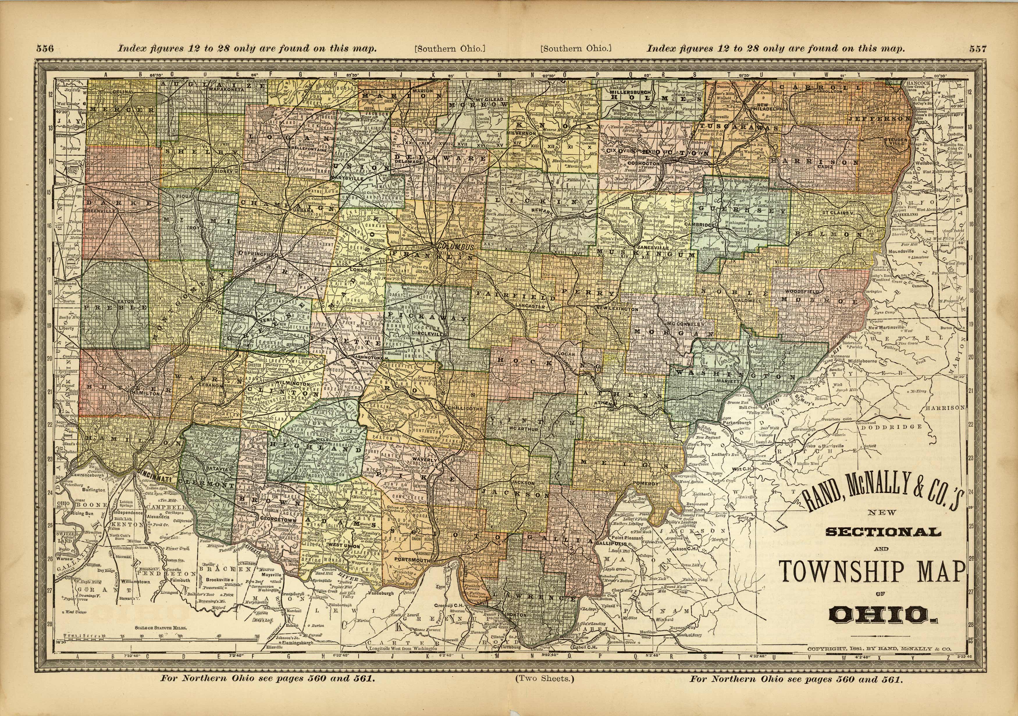 Township Map of Ohio Township Map of Ohio