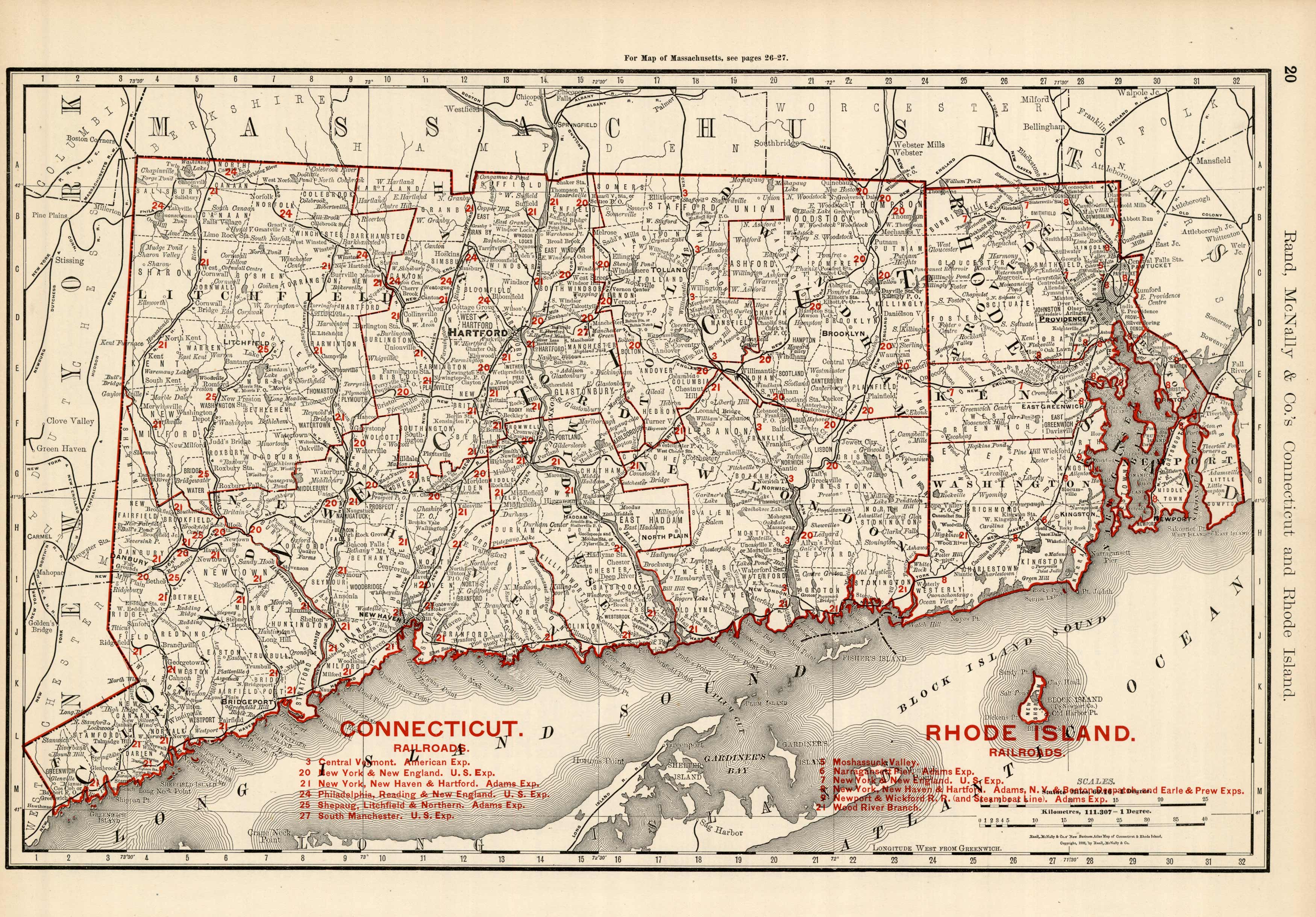 Connecticut and Rhode Island