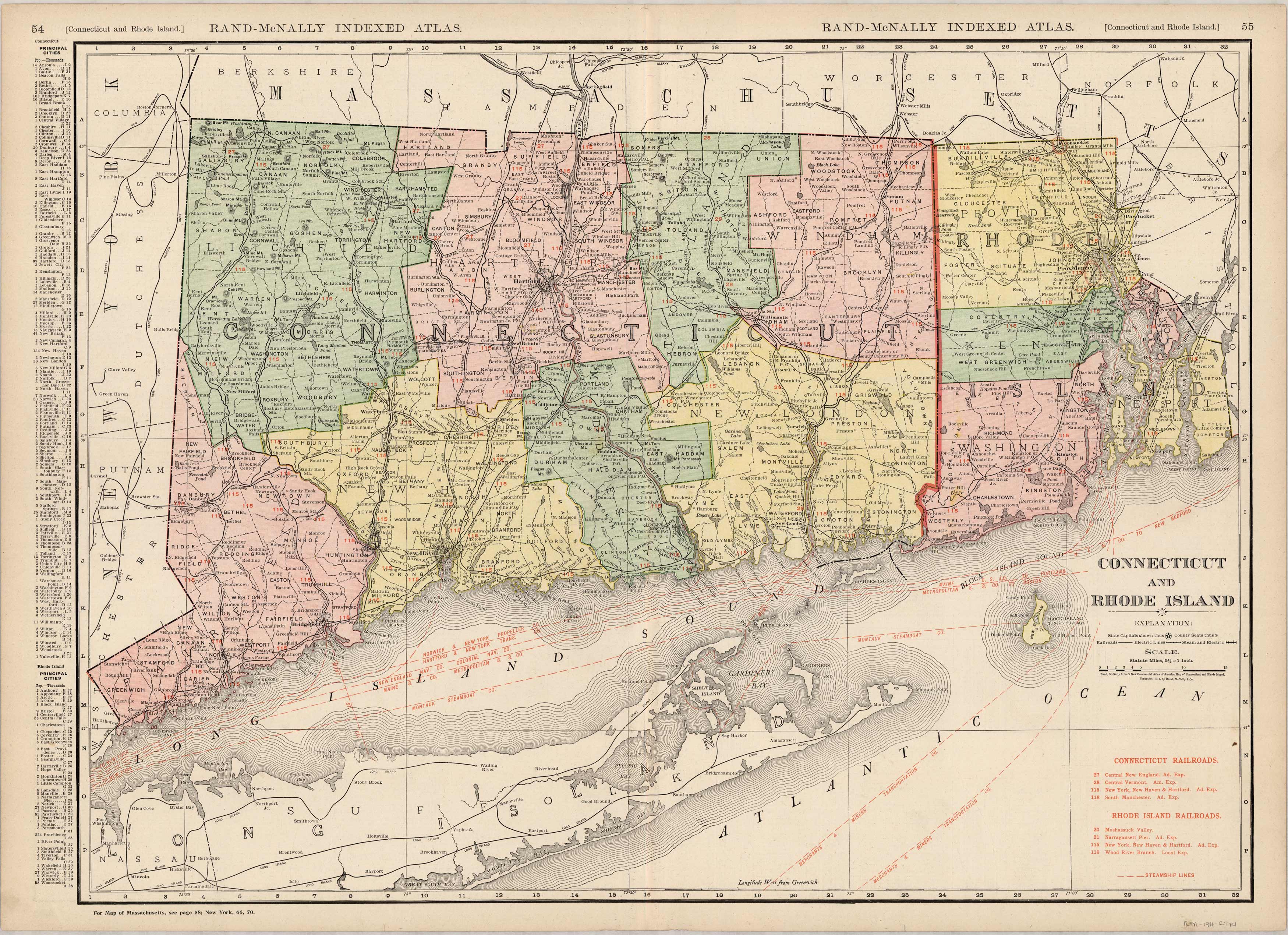 Connecticut and Rhode Island