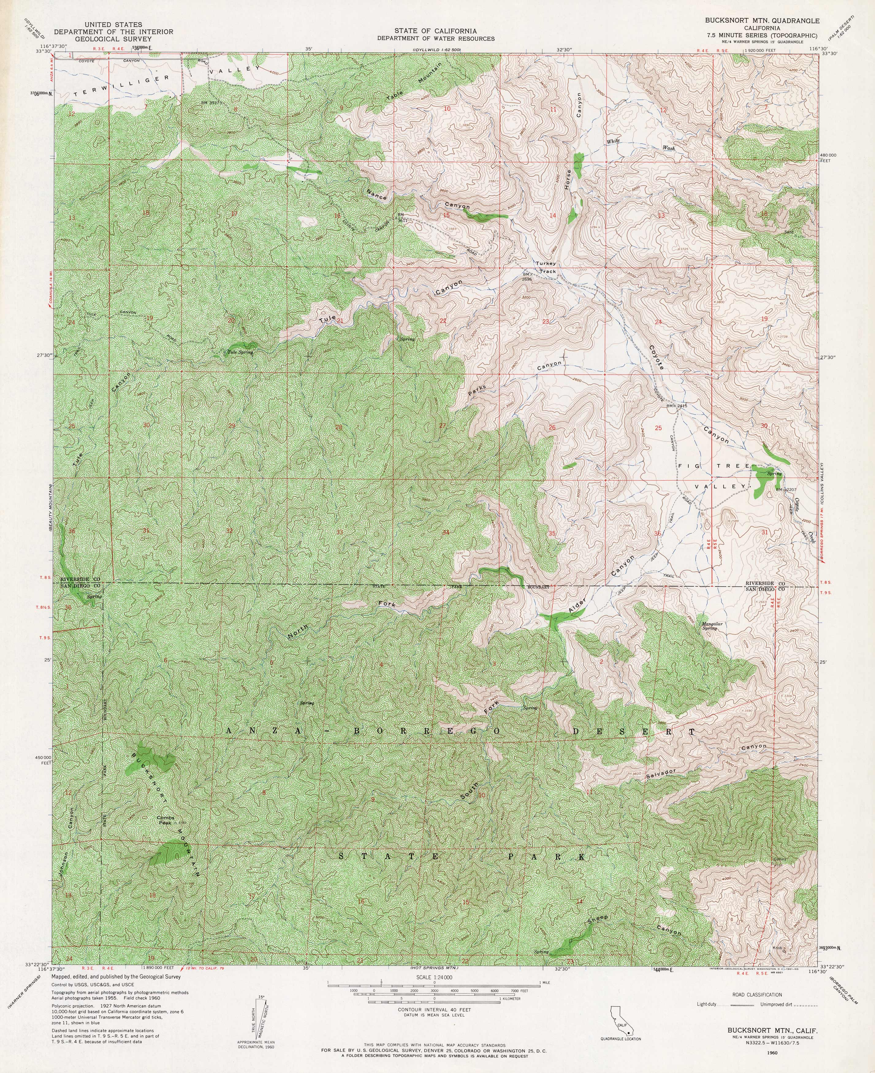 Bucksnort Mtn. Quadrangle California