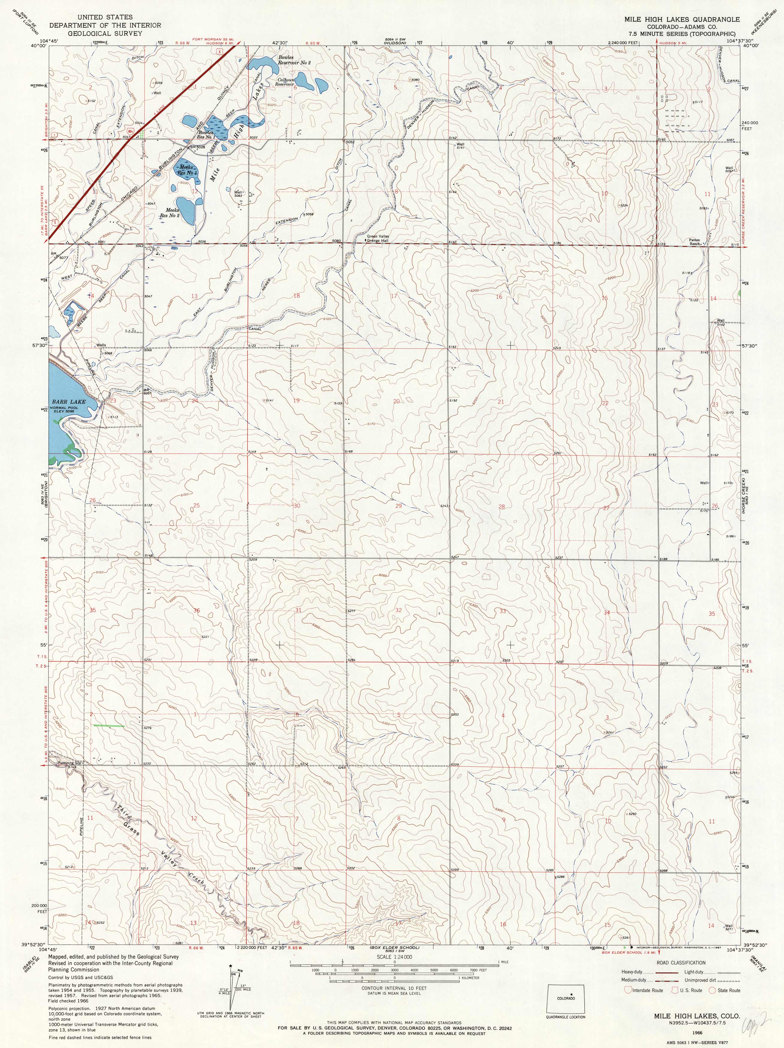 Mile High Lakes Quadrangle