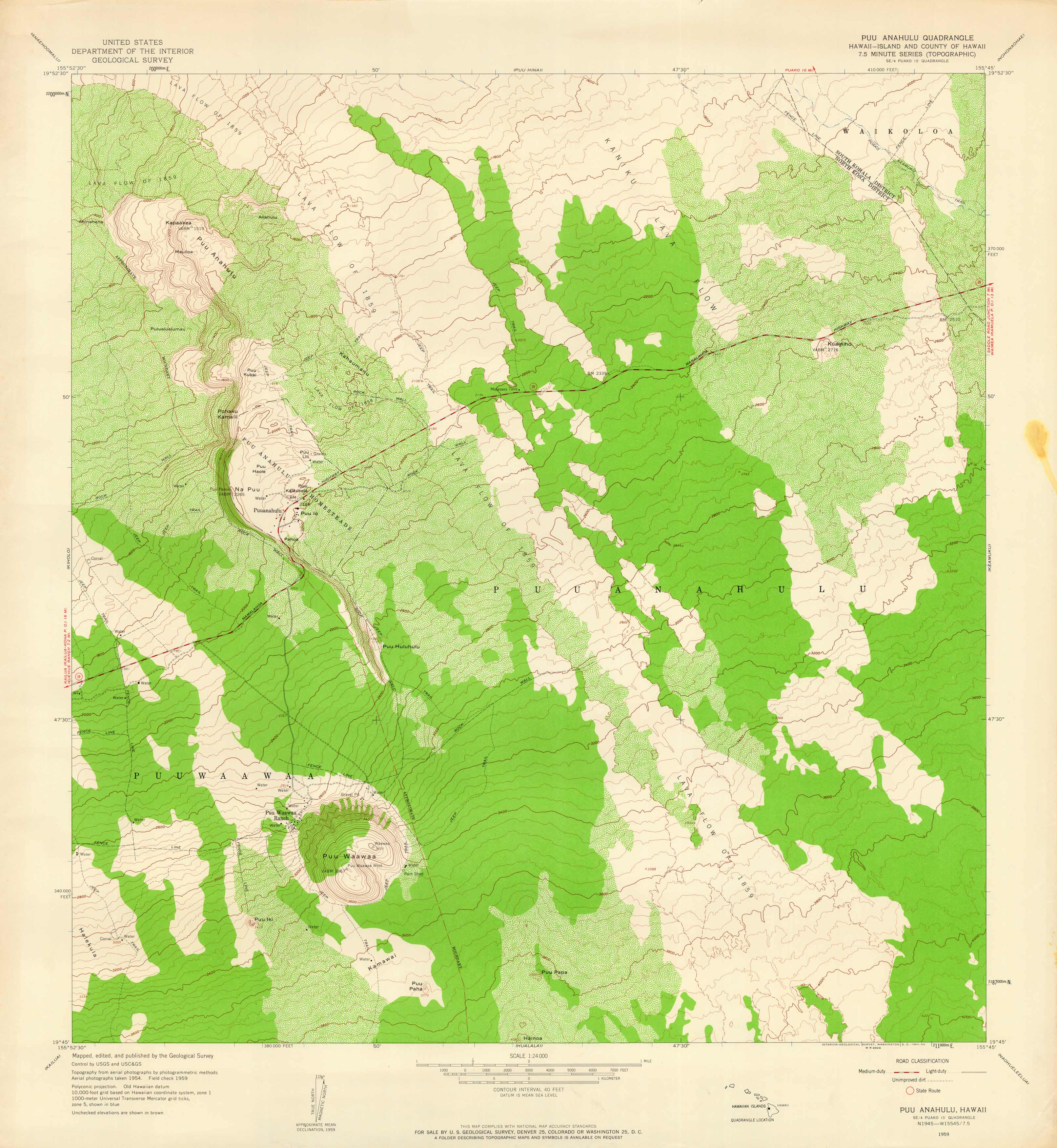 Puu Anahulu Quadrangle