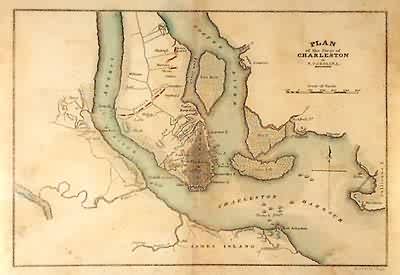 Revolutionary War Map Showing Charleston Revolutionary War Map Showing Charleston