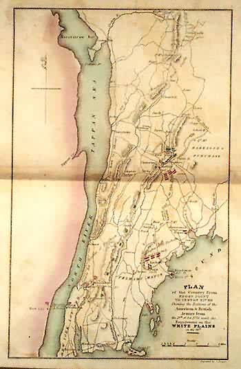 Revolutionary War Map Showing White Plains
