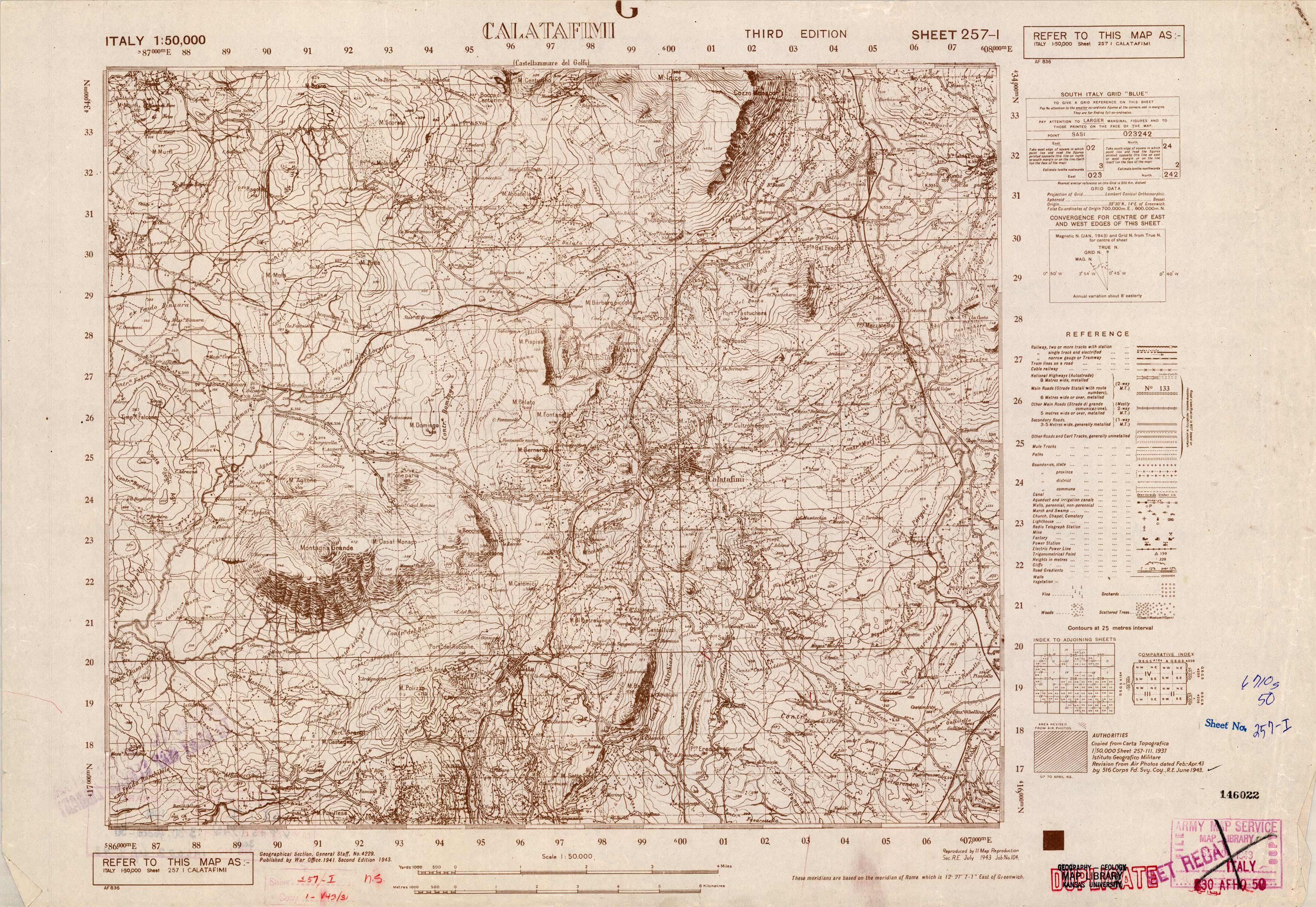 Calatafimi - Sheet 257 I Calatafimi - Sheet 257 I