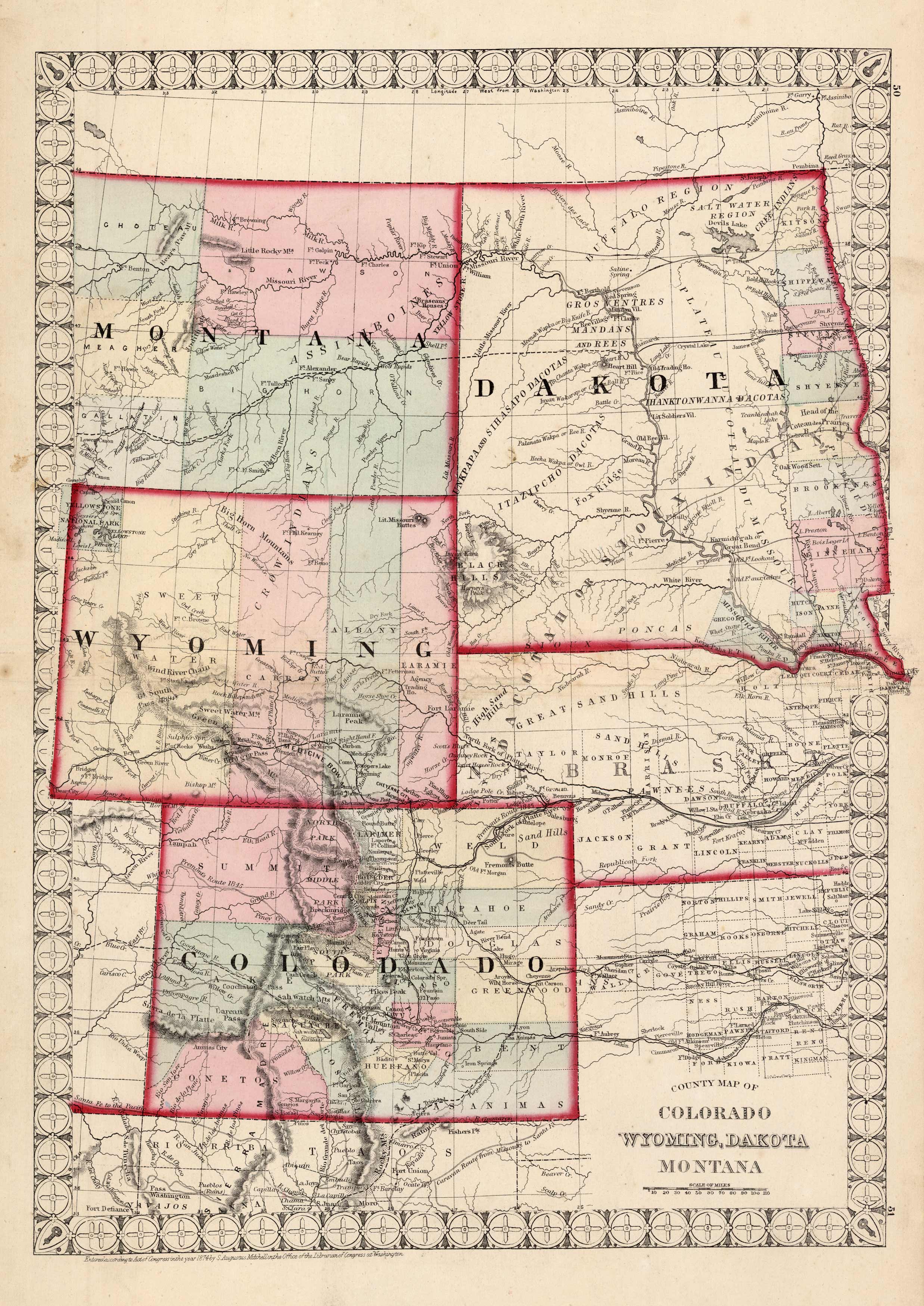 County Map of Colorado County Map of Colorado