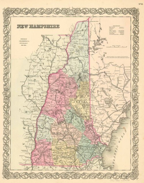 Vintage Antique New Hampshire